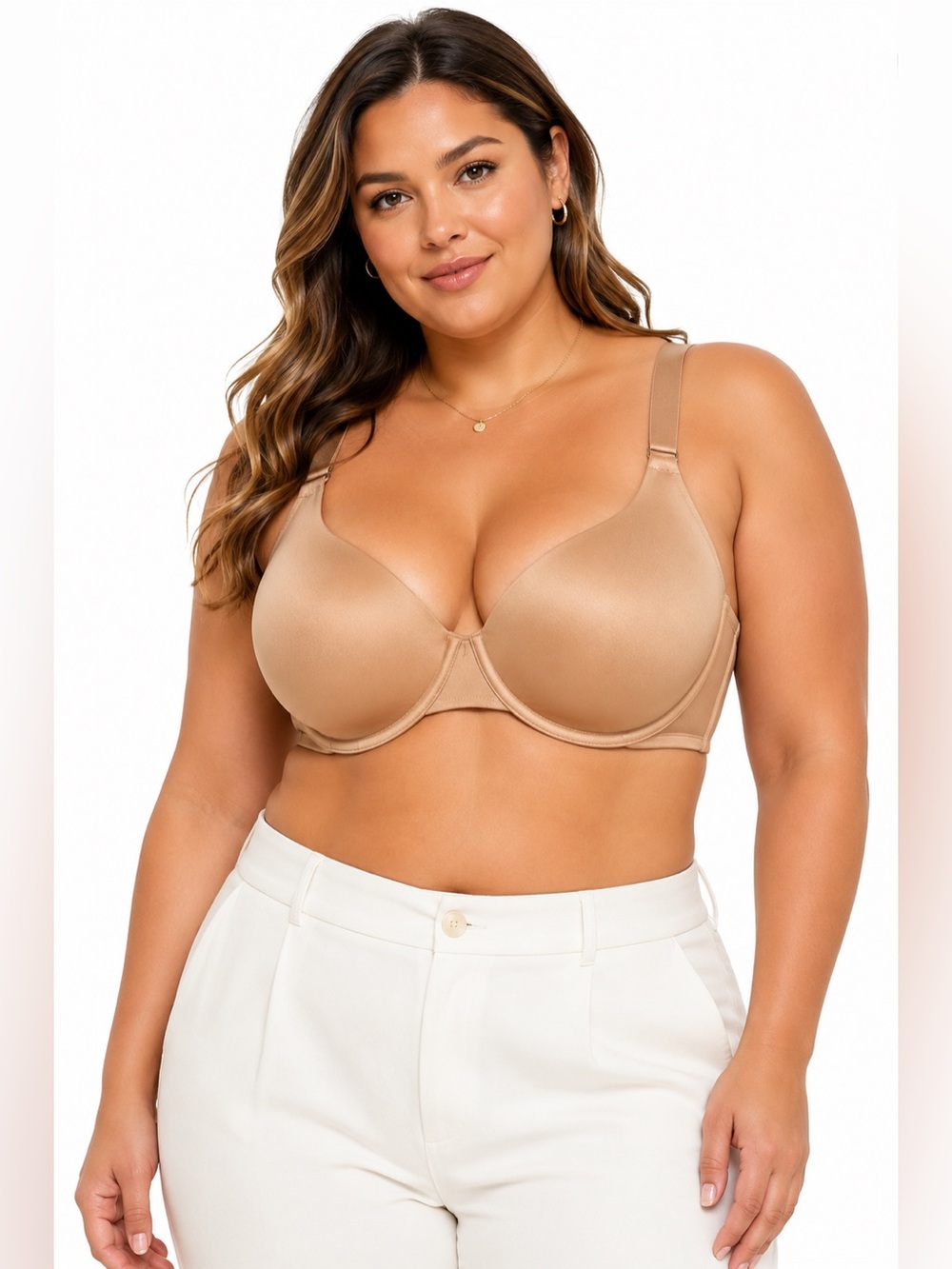 Ambrielle 40D Nude Back Smoothing Full Coverage Underwire T-Shirt Bra